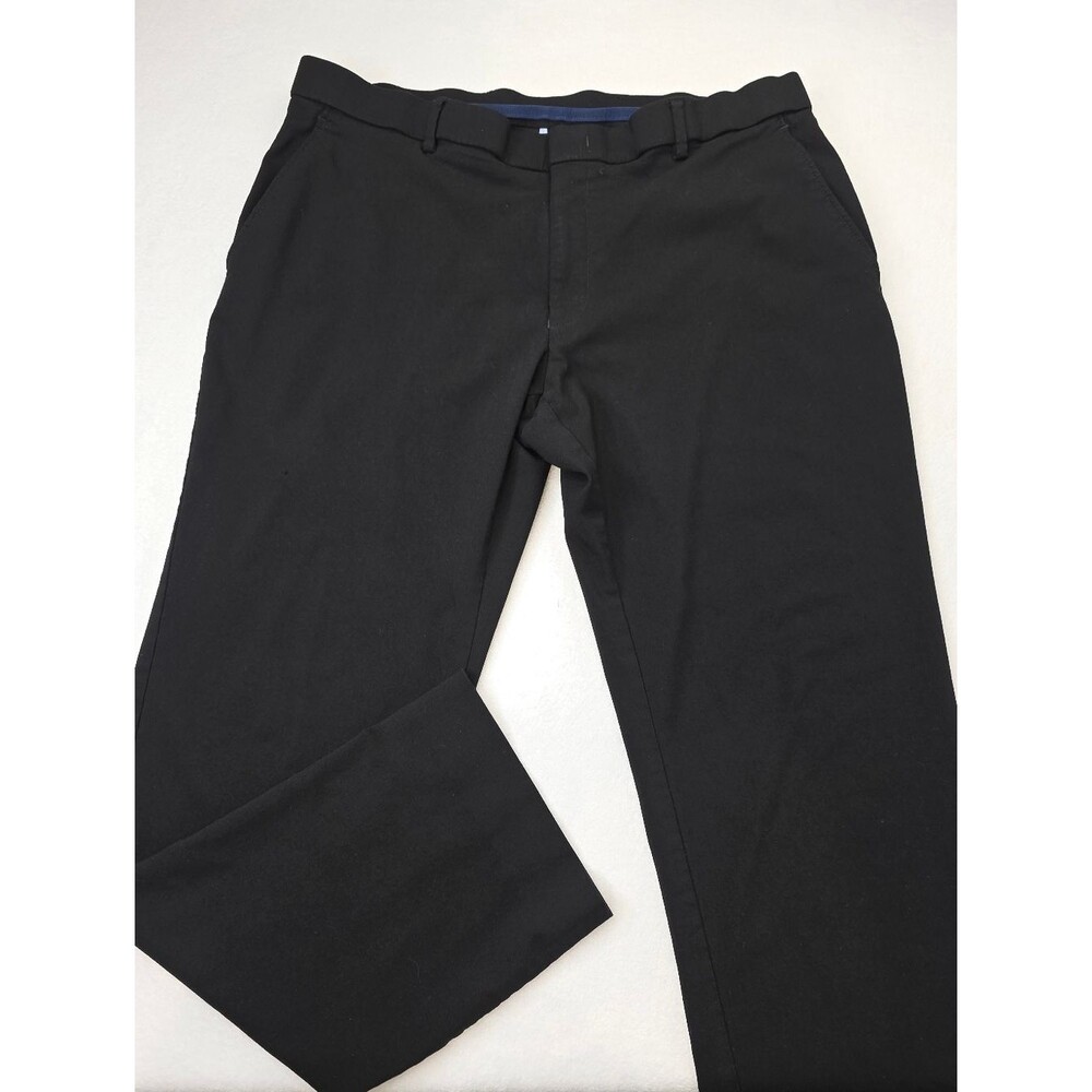 Tommy Hilfiger Men's Black Straight Dress Chino Pants Size 35x30 CS-3675